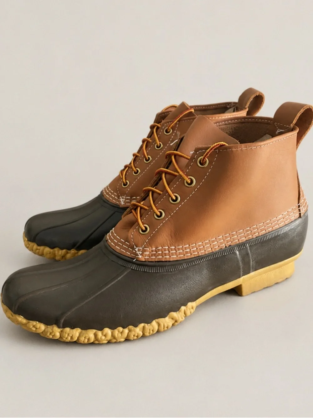L.L. Bean Mens 6” Bean Duck Boots‎ Hunting Fishing Camping Outdoors Tan Brown 10